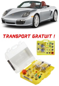 Kit trusa Set becuri H7 compatibila cu Porsche 987 din 2004 - 2012 , bec far, semnalizare , pozitie, iluminare numar, frana, plafoniera, stop frana