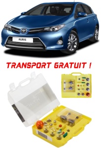 Kit trusa Set becuri H7 compatibila cu Toyota Auris din 2012 - 2018 , bec far, semnalizare , pozitie, iluminare numar, frana, plafoniera, stop frana
