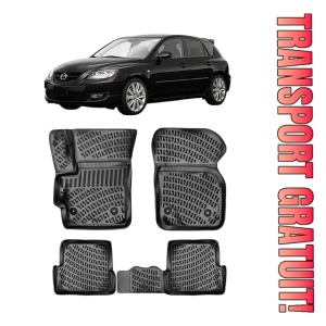 Mazda 3 II 2008-2013 Set 4 covorase auto din cauciuc tip tavita premium line 3D