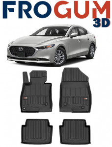 Mazda 3 III, Sedan, Din 12.2013 - 02.2019 , Set Covorase Auto Tip Tavita Premium 3D, din cauciuc accesorii pentru autoturismul tau - masina v169945
