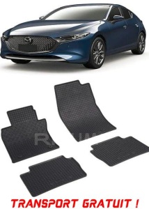 Mazda 3 IV, Hatchback, fabricat din 03.2019 - Prezent, set covorase auto dedicate, din cauciuc 100% Premium - Transport Gratuit accesorii pentru autoturismul tau - masina v39026