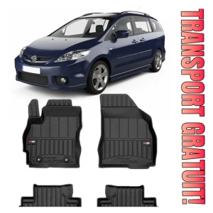 Mazda 5 I Din 2005 - 09.2010, Van Set Covorase Auto Tip Tavita Premium 3D, din cauciuc