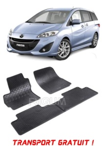Mazda 5 II, Van, fabricat din 10.2010 - 2015, 5 Locuri, set covorase auto dedicate, din cauciuc 100% Premium - Transport Gratuit accesorii pentru autoturismul tau - masina v39017