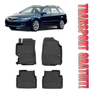 Mazda 6 I, Combi, Din 02.2002 - 2008 , Set Covorase Auto Tip Tavita Premium 3D, din cauciuc