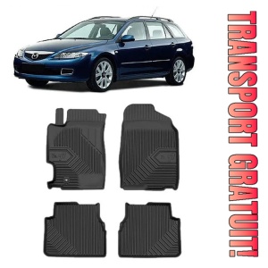 Mazda 6 I Din 02.2002 - 2008, Combi , Set Covorase Auto Tip Tavita Premium 3D, din cauciuc