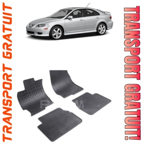 Mazda 6 I, Hatchback, fabricat din 02.2002 - 2008, set covorase auto dedicate, din cauciuc 100% Premium