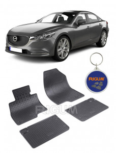 Mazda 6 III, Sedan, fabricat din 01.2013 - Prezent, set covorase auto dedicate, din cauciuc 100% Premium accesorii pentru autoturismul tau - masina v154904