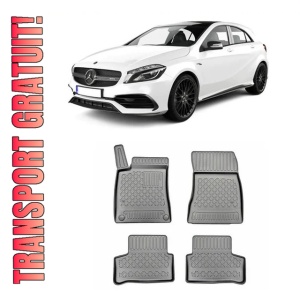 Mercedes Clasa A W177, Sedan, Din 09.2018 - Prezent , Set Covorase Auto Tip Tavita Premium 3D, din cauciuc
