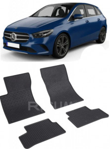Mercedes Clasa B W247, Van, fabricat din 01.2019 - Prezent, set covorase auto dedicate, din cauciuc 100% Premium accesorii pentru autoturismul tau - masina v154720