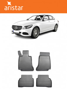 Mercedes Clasa C W205, Sedan, Din 03.2014 - 11.2020 , Set Covorase Auto Tip Tavita Premium 3D, din cauciuc accesorii pentru autoturismul tau - masina v174617