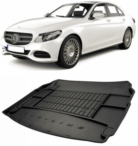 Mercedes clasa C W205 Sedan din 03.2014 - 11.2020, Tavita Pentru Portbagaj Lux Premium Dedicata, Bancheta Rabatabila *5 accesorii pentru autoturismul tau - masina v182276