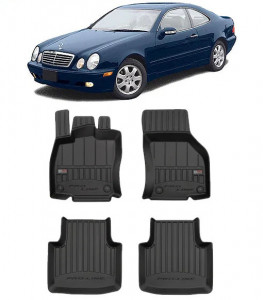 Mercedes CLK C209, Coupe, Din 2002 - 2009 , Set Covorase Auto Tip Tavita Premium 3D, din cauciuc accesorii pentru autoturismul tau - masina v171867