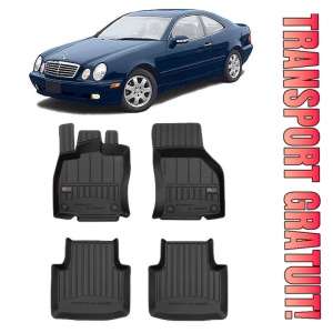 Mercedes CLK C209, Coupe, Din 2002 - 2009 , Set Covorase Auto Tip Tavita Premium 3D, din cauciuc