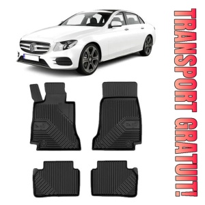 Mercedes E-Class W213 Din 04.2016 - Prezent, Sedan , Set Covorase Auto Tip Tavita Premium 3D, din cauciuc