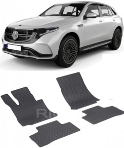 Mercedes Eqc fabricat din 05.2019 - Prezent, Suv, set covorase auto dedicate, din cauciuc 100% Premium accesorii pentru autoturismul tau - masina v150162