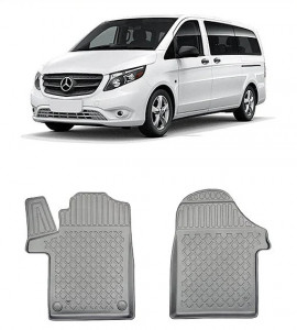 Mercedes Evito W447, Van, Din 11.2020 - Prezent , Set Covorase Auto Tip Tavita Premium 3D, din cauciuc accesorii pentru autoturismul tau - masina v171784
