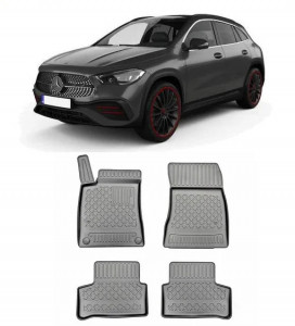 Mercedes Gla H247, Suv, Din 12.2019 - Prezent , Set Covorase Auto Tip Tavita Premium 3D, din cauciuc accesorii pentru autoturismul tau - masina v173299