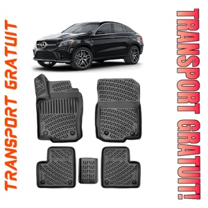 Mercedes GLE-Class 2015-2019 Set 5 covorase auto din cauciuc tip tavita premium line 3D