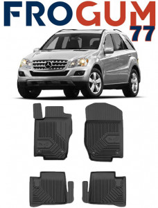 Mercedes ML W164 Din 08.2005 - 2011, Suv , Set Covorase Auto Tip Tavita Premium 3D, din cauciuc accesorii pentru autoturismul tau - masina v166137