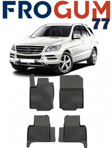Mercedes ML W166 Din 11.2011 - 05.2015, Suv , Set Covorase Auto Tip Tavita Premium 3D, din cauciuc accesorii pentru autoturismul tau - masina v166273