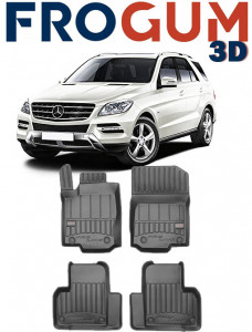 Mercedes ML W166, Suv, Din 11.2011 - 05.2015 , Set Covorase Auto Tip Tavita Premium 3D, din cauciuc accesorii pentru autoturismul tau - masina v175076