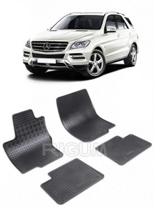 Mercedes ML W166, Suv, fabricat din 11.2011 - 05.2015, set covorase auto dedicate, din cauciuc 100% Premium accesorii pentru autoturismul tau - masina v154286