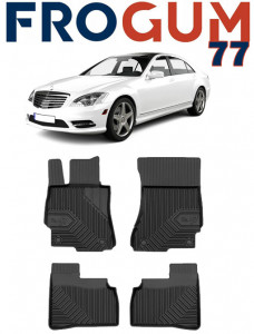 Mercedes S-Class W221 Din 07.2005 - 06.2013, Sedan , Set Covorase Auto Tip Tavita Premium 3D, din cauciuc accesorii pentru autoturismul tau - masina v169379