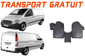 Mercedes Vito W639 2003-2014 Set 4 covorase auto din cauciuc tip tavita premium line 3D - Transport Gratuit! accesorii pentru autoturismul tau - masina v48730