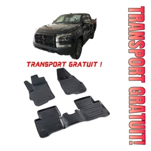 Mitsubishi Triton Blizzard 2019-2025 Set 4 covorase auto din cauciuc tip tavita premium line 3D - Transport Gratuit!