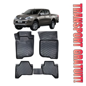 Mitsubishi Triton Tornado 2015-2019 Set 4 covorase auto din cauciuc tip tavita premium line 3D