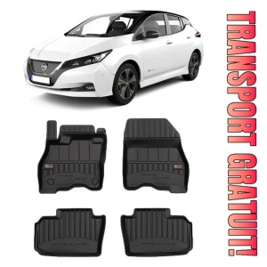 Nissan Leaf II, Hatchback, Din 01.2018 - Prezent , Set Covorase Auto Tip Tavita Premium 3D, din cauciuc