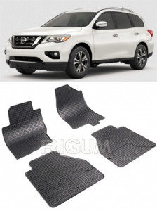 Nissan Pathfinder, Suv, fabricat din 2010 - Prezent, set covorase auto dedicate, din cauciuc 100% Premium accesorii pentru autoturismul tau - masina v159863