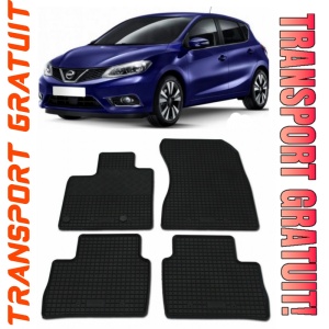 Nissan Pulsar fabricat din 09.2014 - 07.2018, Hatchback, set covorase auto dedicate, din cauciuc 100% Premium