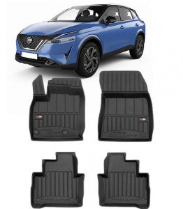 Nissan Qashqai III Din 06.2021 - Prezent, Suv , Set Covorase Auto Tip Tavita Premium 3D, din cauciuc accesorii pentru autoturismul tau - masina v163026