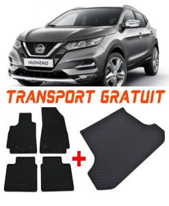 Nissan Qashqai Set Covorase + tavita portbagaj auto Nissan Qashqai I fabricatie 02.2007 - 01.2014, caroserie suv accesorii pentru autoturismul tau - masina v1132