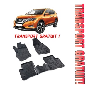 Nissan Xtrail (T32) III 2013-2021 Set 4 covorase auto din cauciuc tip tavita premium line 3D - Transport Gratuit!