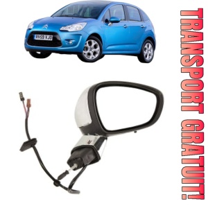 Oglinda Dreapta CITROEN C3 II Hatchback Van (SC_) din 2010 - 2016, Auto, Reglaj electric, Completa