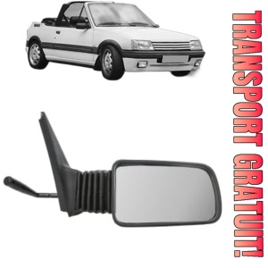 Oglinda Dreapta PEUGEOT 205 I Convertible (741B, 20D) din 1986 - 1994, Auto, Reglaj mecanic, Completa