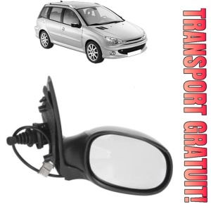 Oglinda Dreapta PEUGEOT 206 SW (2E/K) din 2002 - 2008, Auto, Reglaj mecanic, Completa