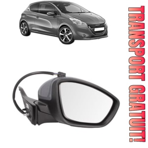 Oglinda Dreapta PEUGEOT 208 I (CA_, CC_) din 2012 - 2019, Auto, Reglaj electric, Completa