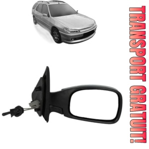 Oglinda Dreapta PEUGEOT 306 Estate Van (N_, 7_) din 1997 - 2000, Auto, Reglaj mecanic, Completa
