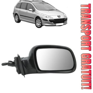 Oglinda Dreapta PEUGEOT 307 Break (3E) din 2002 - 2009, Auto, Reglaj mecanic, Completa