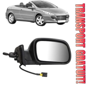 Oglinda Dreapta PEUGEOT 307 CC (3B) din 2003 - 2009, Auto, Reglaj mecanic, Completa