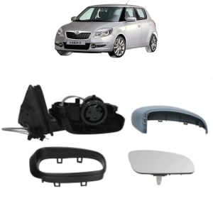 Oglinda Dreapta SKODA FABIA II (542) din 2006 - 2014, Auto, Reglaj mecanic, Completa - Img 2