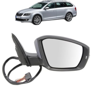 Oglinda Dreapta SKODA OCTAVIA III Combi (5E5, 5E6) din 2012 - 2020, Auto, Reglaj electric, Completa - Img 2