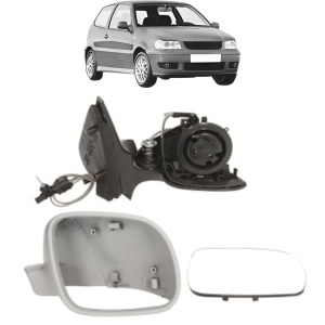 Oglinda Dreapta Volkswagen POLO (6N2) din 1999 - 2001, Auto, Reglaj mecanic, Completa - Img 2