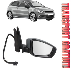 Oglinda Dreapta Volkswagen POLO V (6R1, 6C1) din 2009 - 2022, Auto, Reglaj electric, Completa