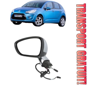 Oglinda Stanga CITROEN C3 II Hatchback Van (SC_) din 2010 - 2016, Auto, Reglaj electric, Completa