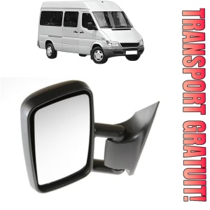 Oglinda Stanga MERCEDES-BENZ SPRINTER 3-t Bus (B903) din 1995 - 2006, Auto, Reglaj manual, Completa