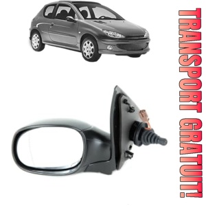 Oglinda Stanga PEUGEOT 206 Hatchback (2A/C) din 1998 - 2012, Auto, Reglaj mecanic, Completa